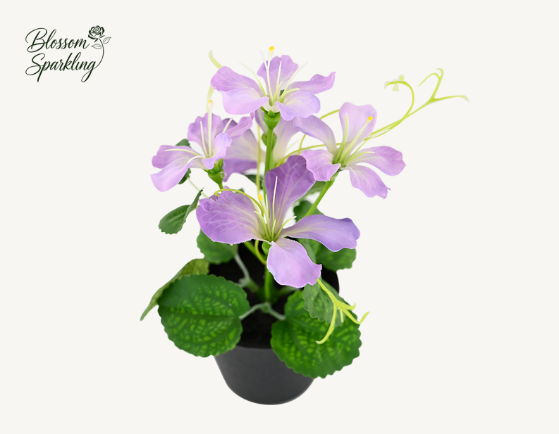 Artificial Geranium Potted Plant